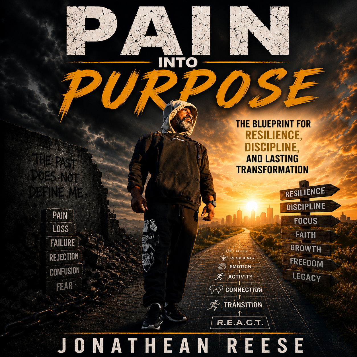 Cover of Pain Into Purpose: The Blueprint for Resilience, Discipline, and Lasting Transformation by Jonathean Reese